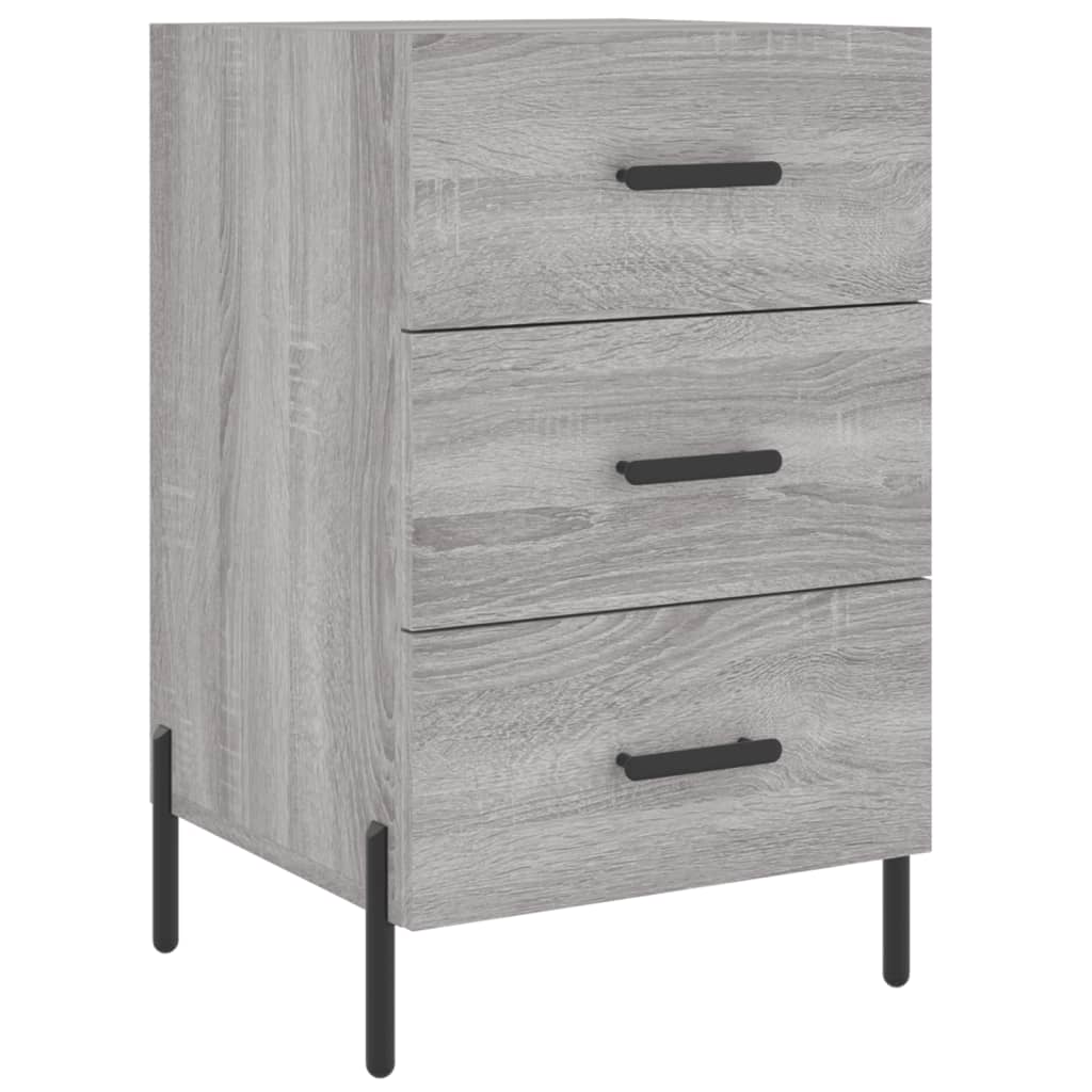 Comodino Grigio Sonoma 40x40x66 cm in Legno Multistratocod mxl 104765