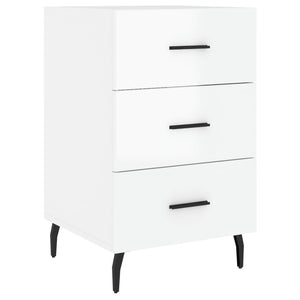 Comodino Bianco Lucido 40x40x66 cm in Legno Multistratocod mxl 128160