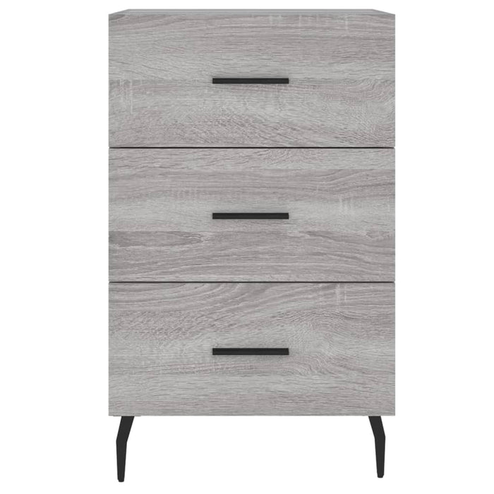 Comodino Grigio Sonoma 40x40x66 cm in Legno Multistrato 827682