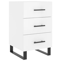 Comodino Bianco Lucido 40x40x66 cm in Legno Multistrato 827686