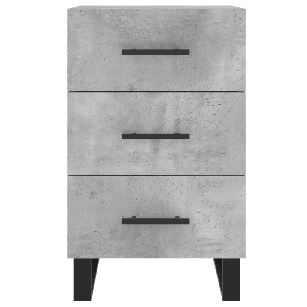 Comodino Grigio Cemento 40x40x66 cm in Legno Multistrato 827688