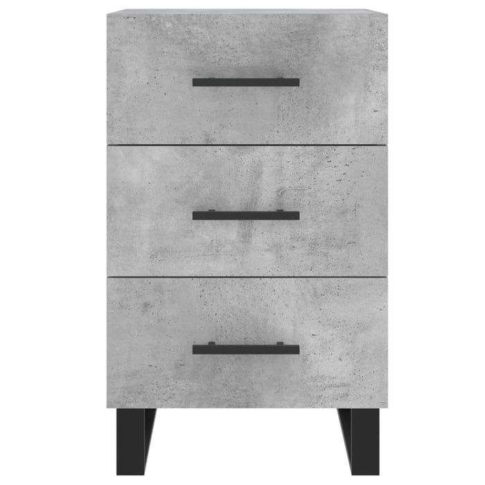 Comodino Grigio Cemento 40x40x66 cm in Legno Multistrato 827688