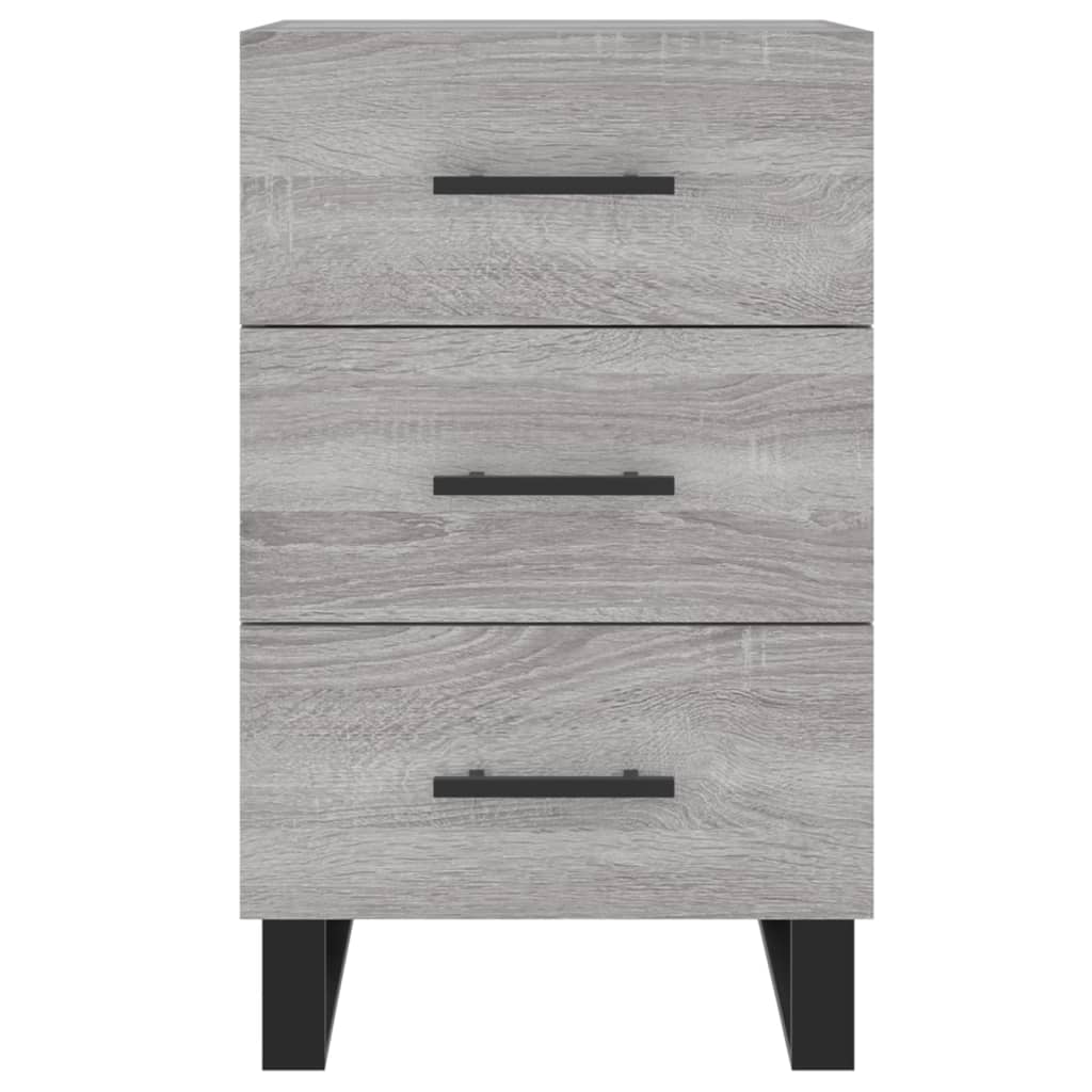 Comodino Grigio Sonoma 40x40x66 cm in Legno Multistrato 827690