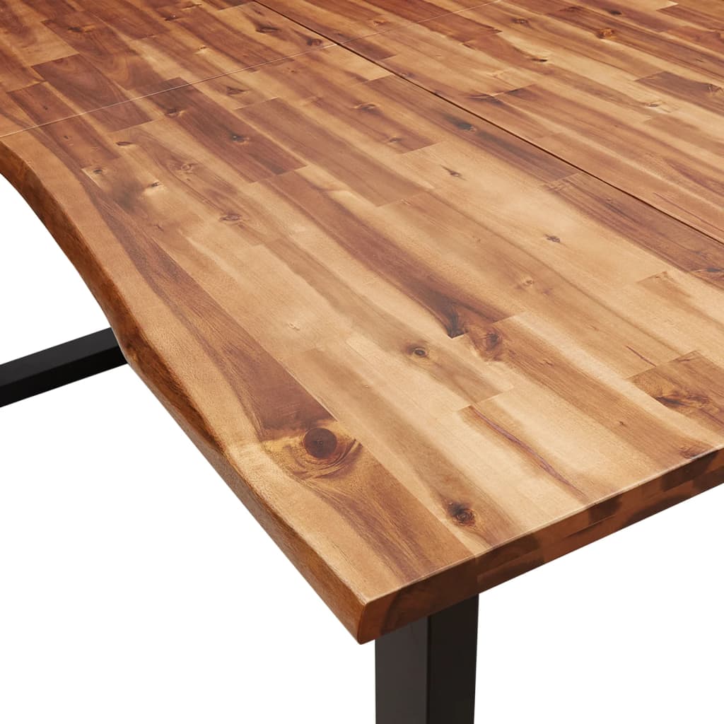 Tavolo da Pranzo Bordi Vivi 200x90x75 cm Legno Massello Acacia 353292