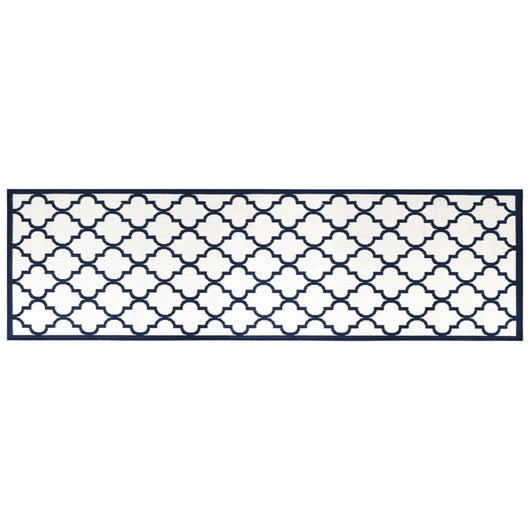 Tappeto da Esterno Navy e Bianco 80x250 cm Design Reversibilecod mxl 119660