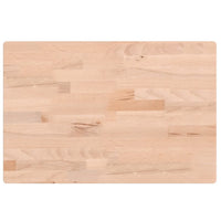 Piano Tavolo 60x40x2,5cm Rettangolare Legno Massello di Faggio 3188884