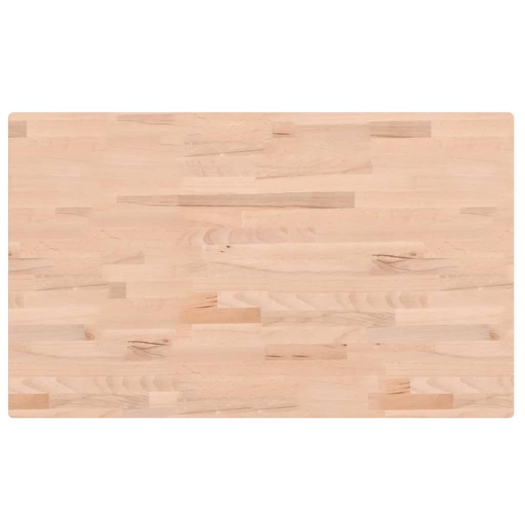 Piano Tavolo 100x60x2,5cm Rettangolare Legno Massello di Faggiocod mxl 83447