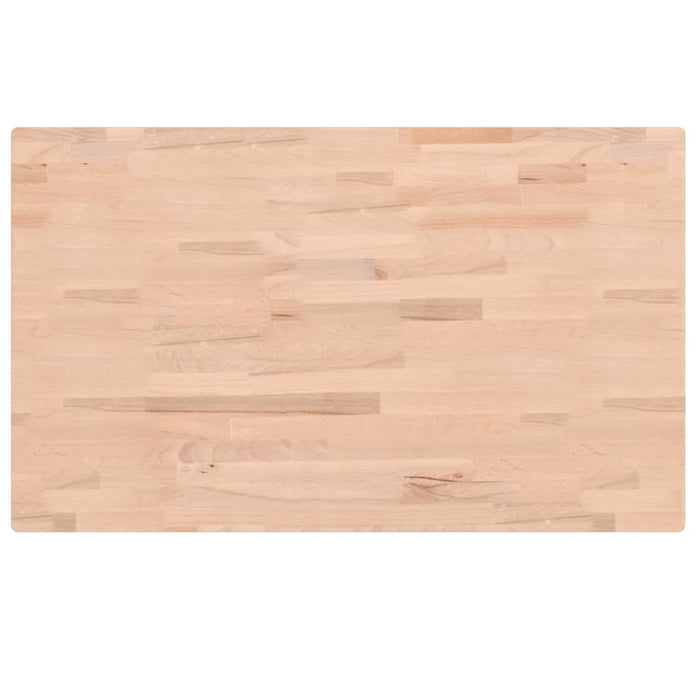 Piano Tavolo 100x60x4cm Rettangolare Legno Massello di Faggiocod mxl 131365