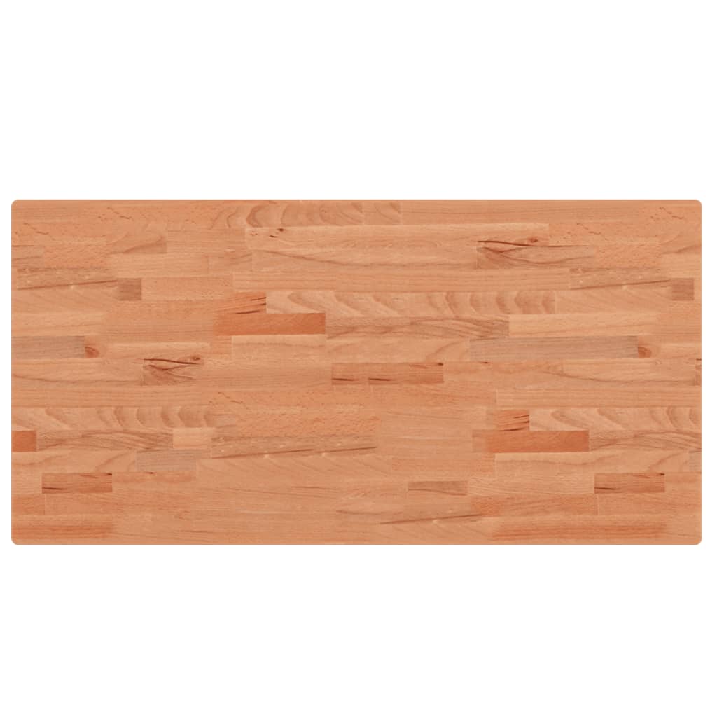 Piano Tavolo 100x50x2,5cm Rettangolare Legno Massello di Faggio 3188894