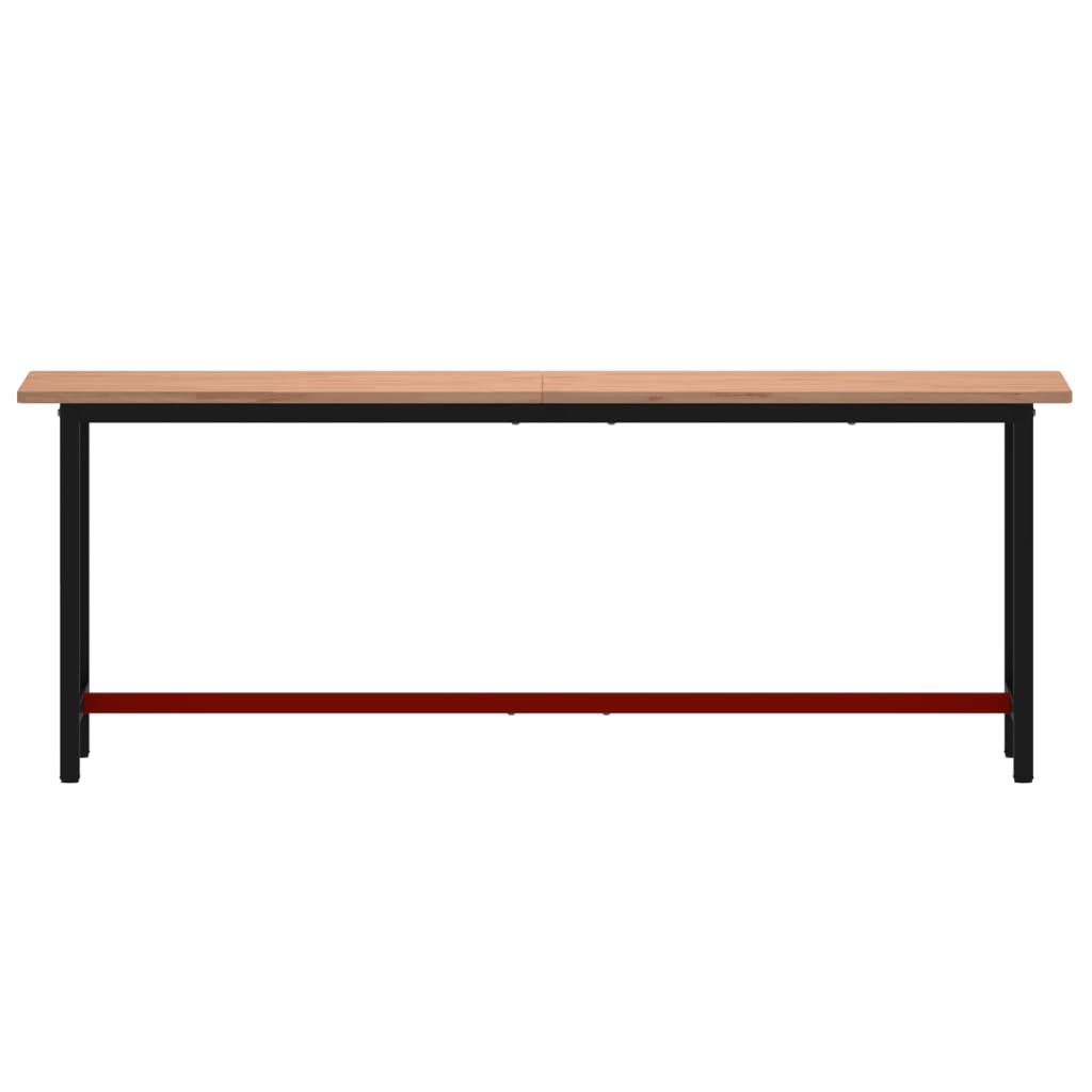 Banco da Lavoro 220x55x81,5 cm Legno Massello Faggio e Metallocod mxl 107361