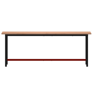 Banco da Lavoro 220x55x81,5 cm Legno Massello Faggio e Metallocod mxl 107361