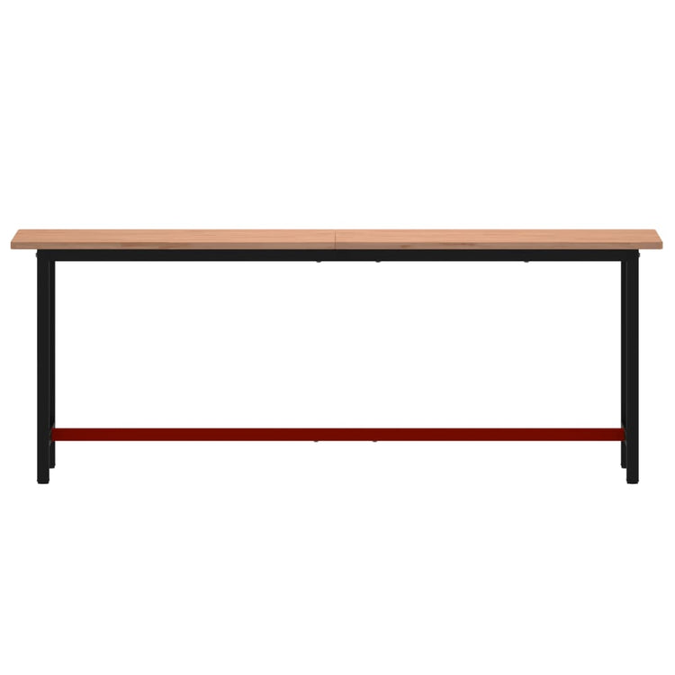 Banco da Lavoro 220x55x81,5 cm Legno Massello Faggio e Metallocod mxl 107361