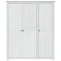 Armadio BODO 151,5x52x176,5 cm in Legno Massello di Pino Bianco 355062