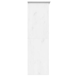 Armadio BODO 151,5x52x176,5 cm in Legno Massello di Pino Bianco 355062