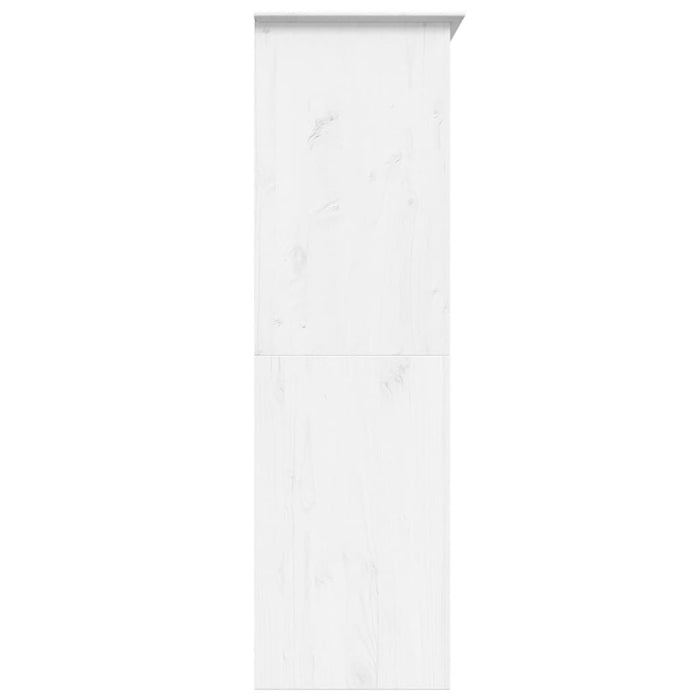 Armadio BODO 151,5x52x176,5 cm in Legno Massello di Pino Bianco 355062