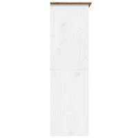 Armadio BODO 151,5x52x176,5 cm Massello Pino Bianco e Marrone 355063