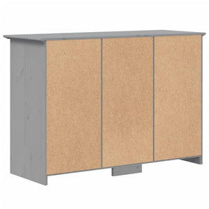 Credenza BODO 115x43x79,5 cm in Legno Massello di Pino Grigio 355067