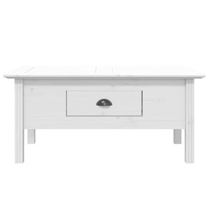 Tavolino da Salotto BODO 100x55x45cm Legno Massello Pino Bianco 355068