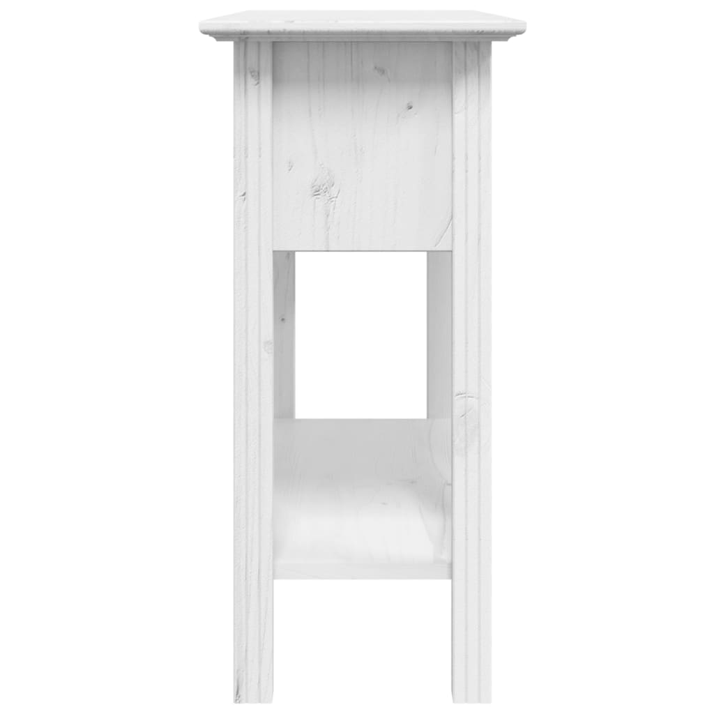 Tavolo Consolle BODO 90x34,5x73 cm Legno Massello Pino Bianco 355071