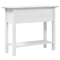 Tavolo Consolle BODO 90x34,5x73 cm Legno Massello Pino Bianco 355071