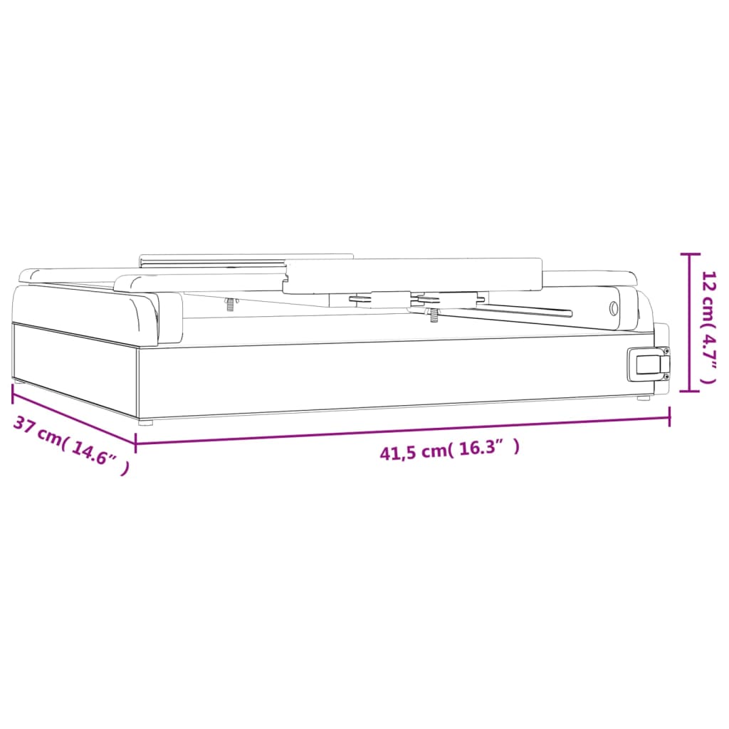 Cavalletto Tavolo Cassetto 41,5x37x12 cm Legno Massello Pino 30229