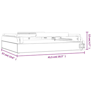 Cavalletto Tavolo Cassetto 41,5x37x12 cm Legno Massello Pino 30229