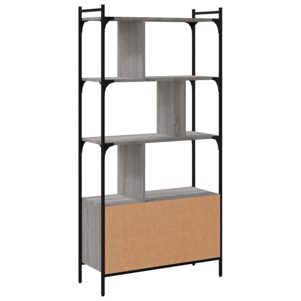 Libreria Ante Grigio Sonoma 76,5x30x154,5 cm Legno Multistrato 833351