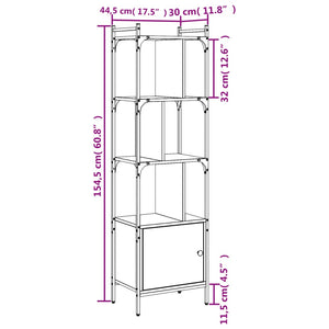 Libreria Anta Rovere Sonoma 44,5x30x154,5 cm Legno Multistrato 833354