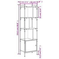 Libreria Anta Grigio Sonoma 44,5x30x154,5 cm Legno Multistrato 833356