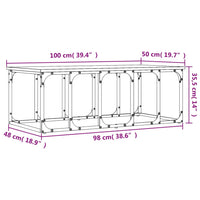 Tavolino da Salotto Rovere Fumo 100x50x35,5cm Legno Multistrato 833380