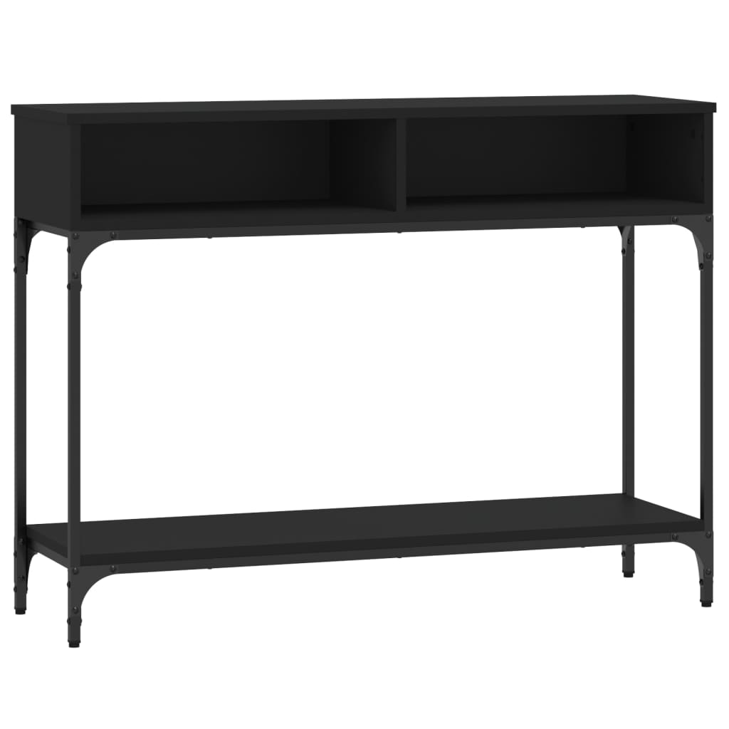 Tavolino Consolle Nero 100x30,5x75 cm in Legno Multistrato 833388