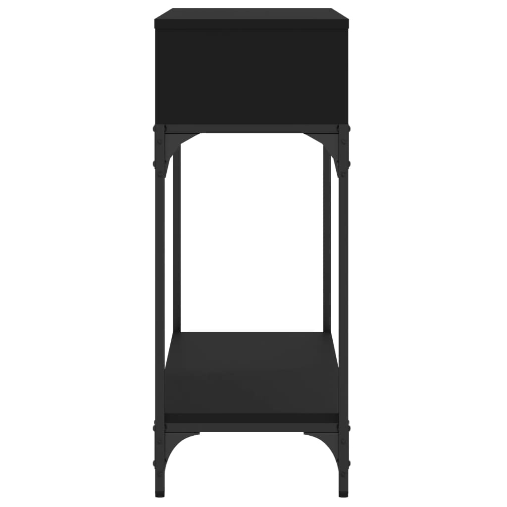 Tavolino Consolle Nero 100x30,5x75 cm in Legno Multistrato 833388