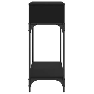 Tavolino Consolle Nero 100x30,5x75 cm in Legno Multistrato 833388