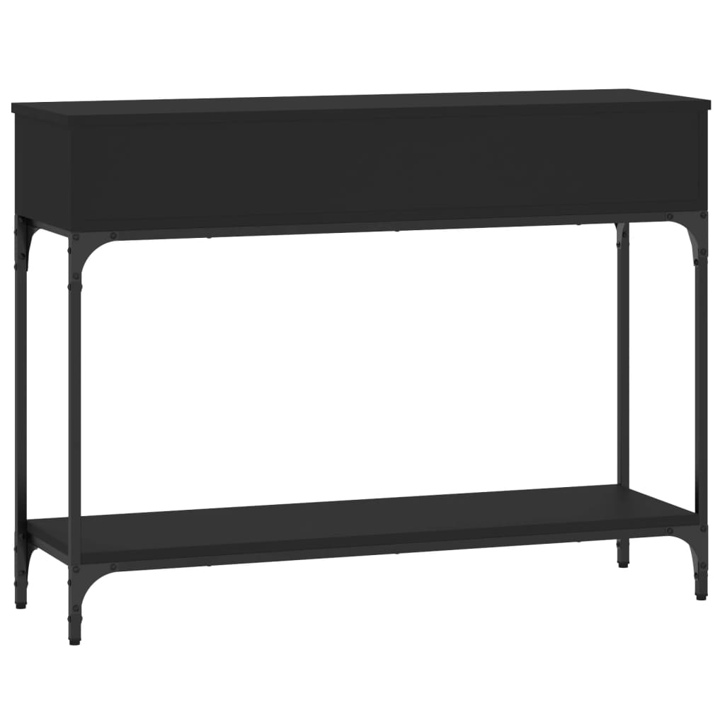 Tavolino Consolle Nero 100x30,5x75 cm in Legno Multistrato 833388