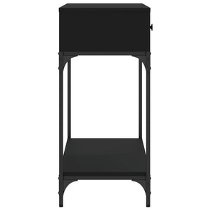 Tavolino Consolle Nero 100x34,5x75 cm in Legno Multistrato 833393