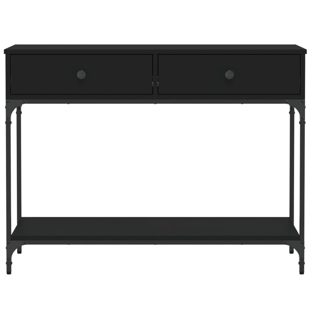 Tavolino Consolle Nero 100x34,5x75 cm in Legno Multistrato 833393