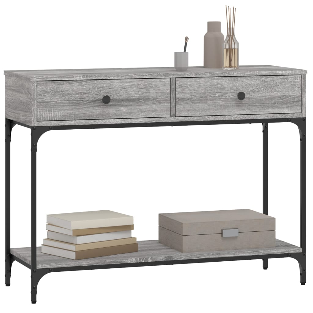 Tavolino Consolle Grigio Sonoma 100x34,5x75cm Legno Multistratocod mxl 82553