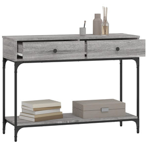 Tavolino Consolle Grigio Sonoma 100x34,5x75cm Legno Multistrato 833396