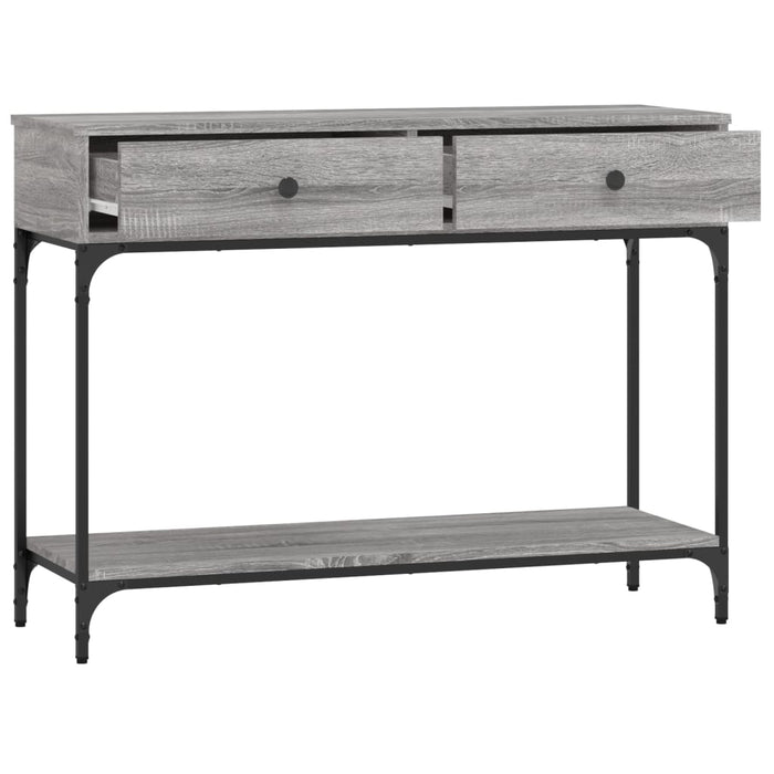 Tavolino Consolle Grigio Sonoma 100x34,5x75cm Legno Multistrato 833396