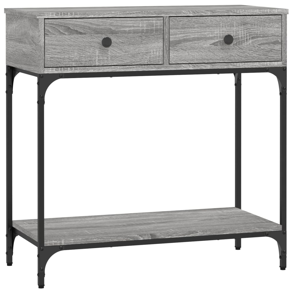 Tavolino Consolle Grigio Sonoma 75x34,5x75cm Legno Multistrato 833401