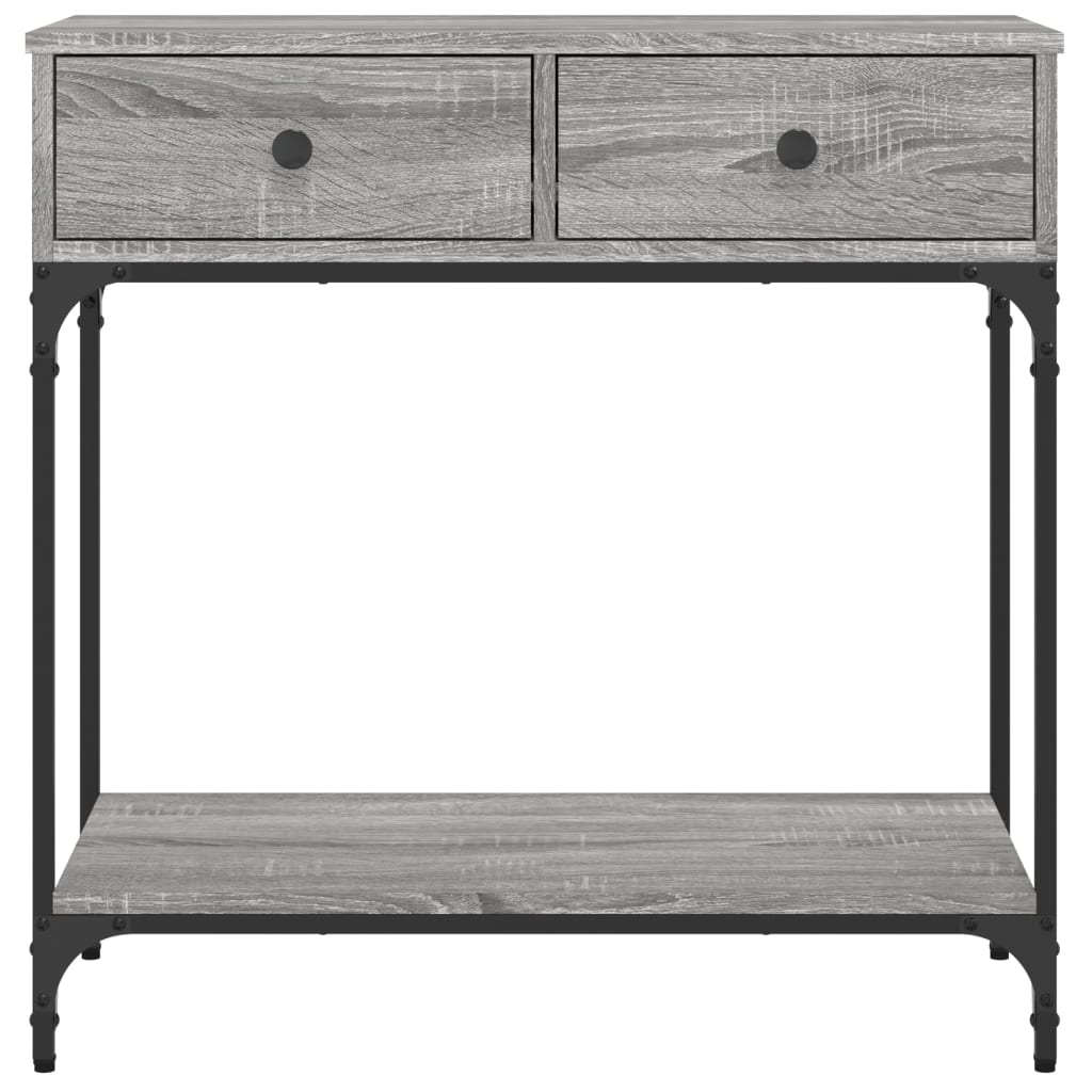 Tavolino Consolle Grigio Sonoma 75x34,5x75cm Legno Multistrato 833401