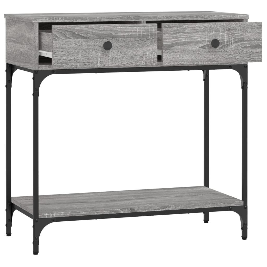 Tavolino Consolle Grigio Sonoma 75x34,5x75cm Legno Multistrato 833401