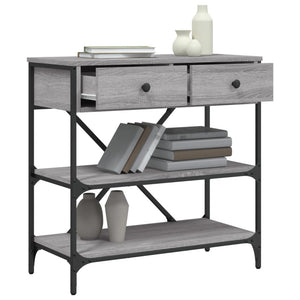 Tavolino Consolle Grigio Sonoma 75x34,5x75cm Legno Multistrato 833411