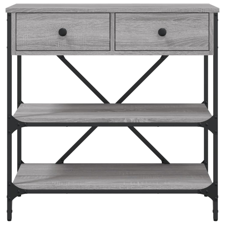 Tavolino Consolle Grigio Sonoma 75x34,5x75cm Legno Multistrato 833411