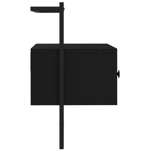 Mobile TV a Muro Nero 60,5x30x51 cm in Legno Multistrato 833453