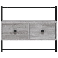 Mobile TV a Muro Grigio Sonoma 60,5x30x51 cm Legno Multistrato 833456