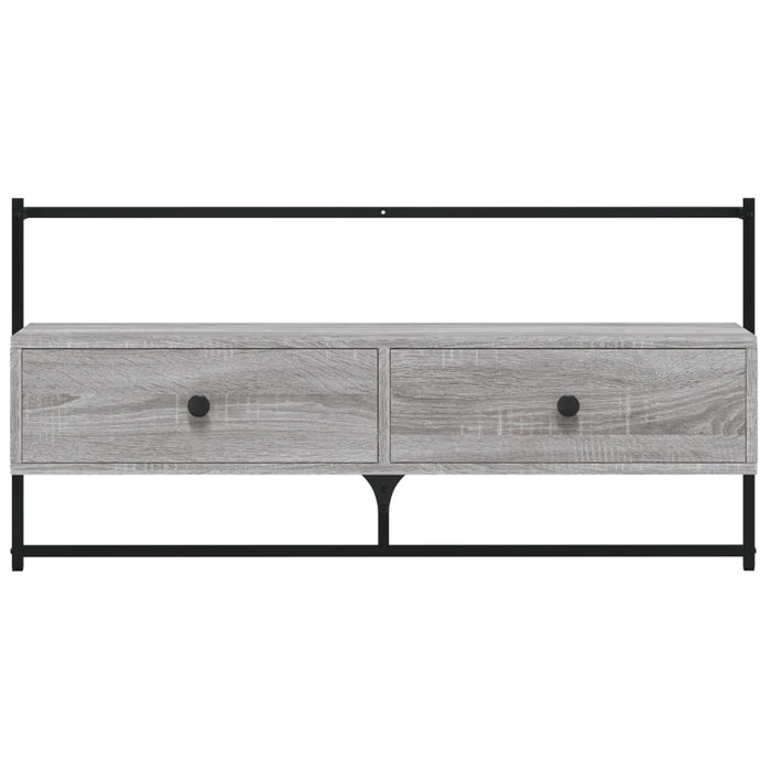 Mobile TV a Muro Grigio Sonoma 100,5x30x51 cm Legno Multistrato 833461