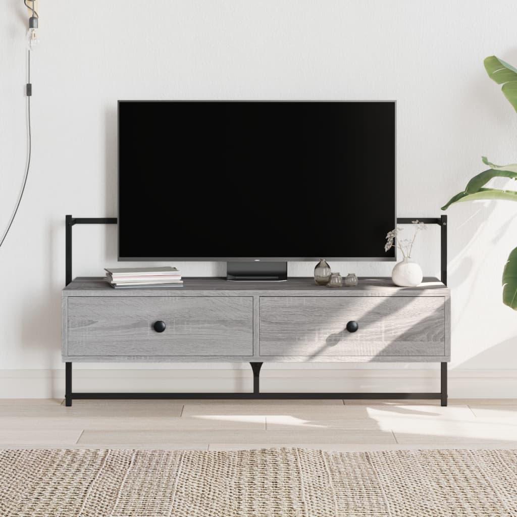 Mobile TV a Muro Grigio Sonoma 100,5x30x51 cm Legno Multistrato 833461