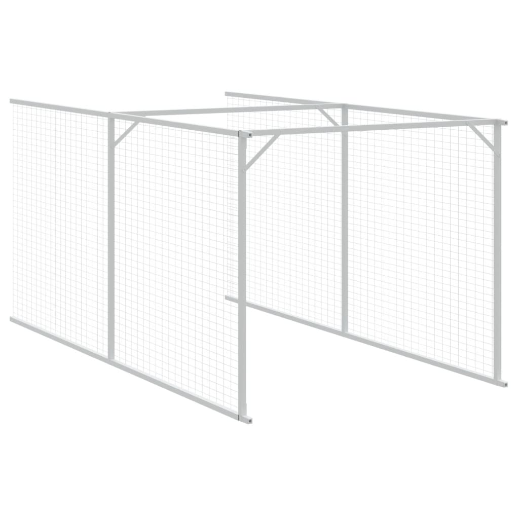 Casetta Cani con Tetto Antracite 117x609x123 cm Acciaio Zincato 3189060