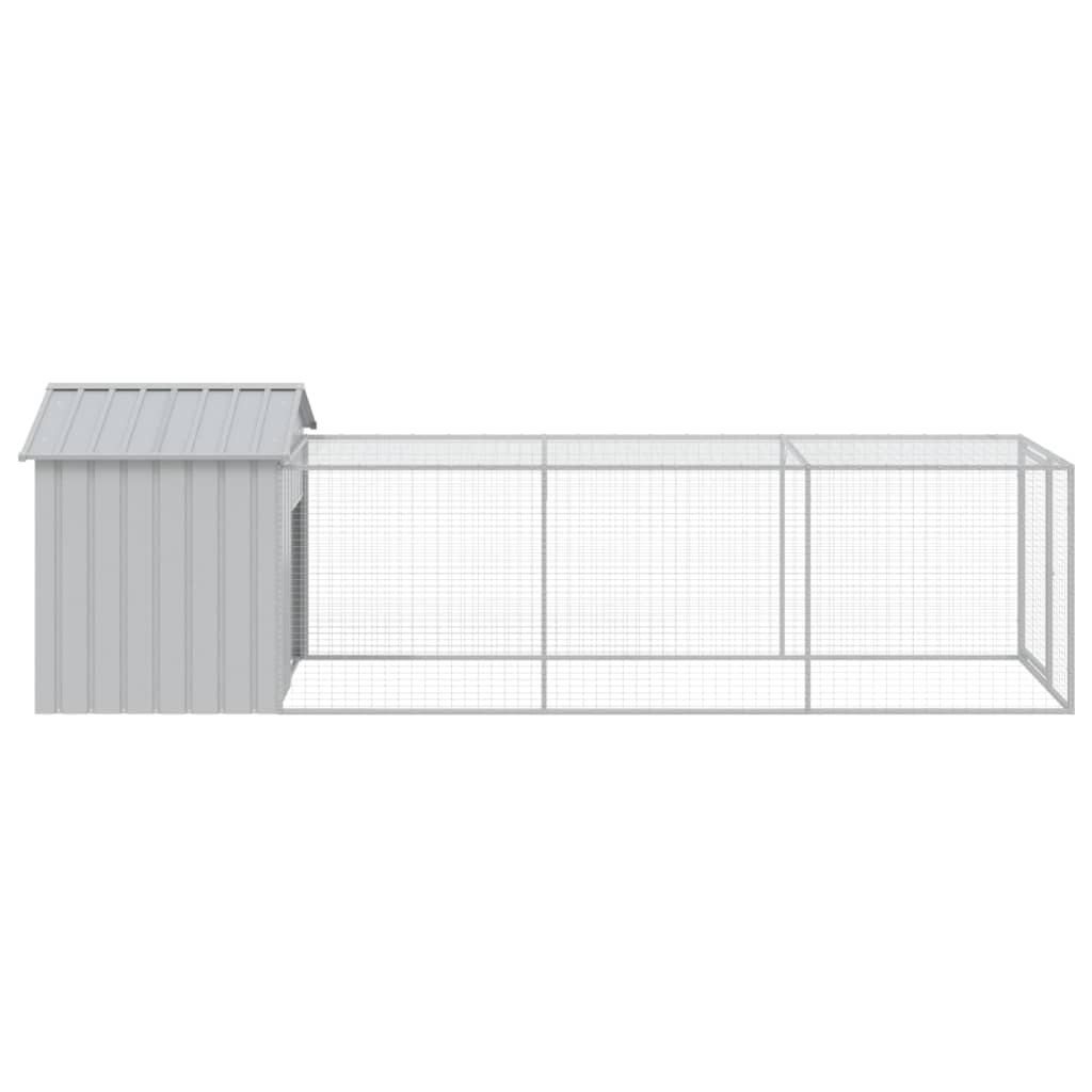 Pollaio Area Corsa Grigio Chiaro 117x405x123 cm Acciaio Zincato 3189074